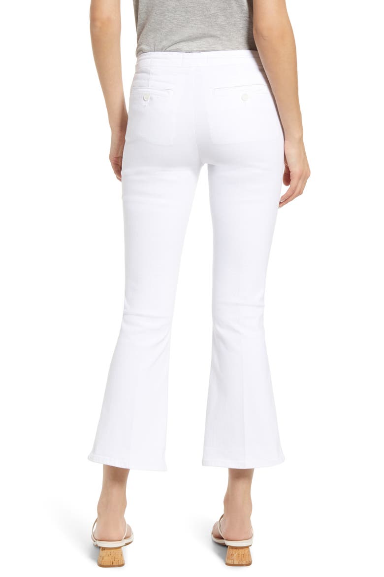 Le Serge Crop Flare Jeans, Alternate, color, BLANC