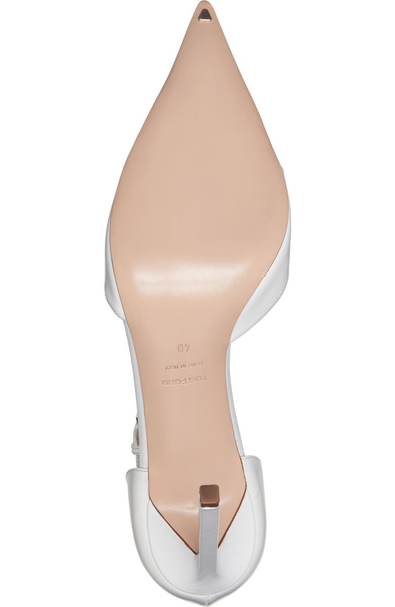 TOM FORD Stiletto Asymmetric Strap Pump, Alternate, color, Optical White