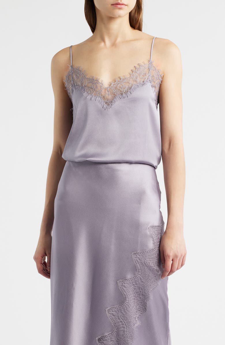 BOSS Orange Ilessy Eyelash Lace Camisole, Main, color, Light/ Pastel Purple