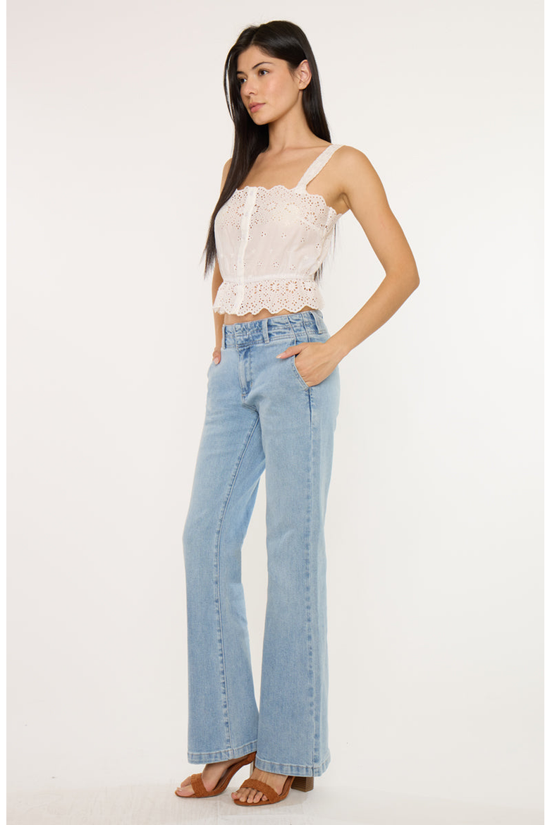 Islan High Rise Wide Flare Jeans, Alternate, color, Medium Light Wash