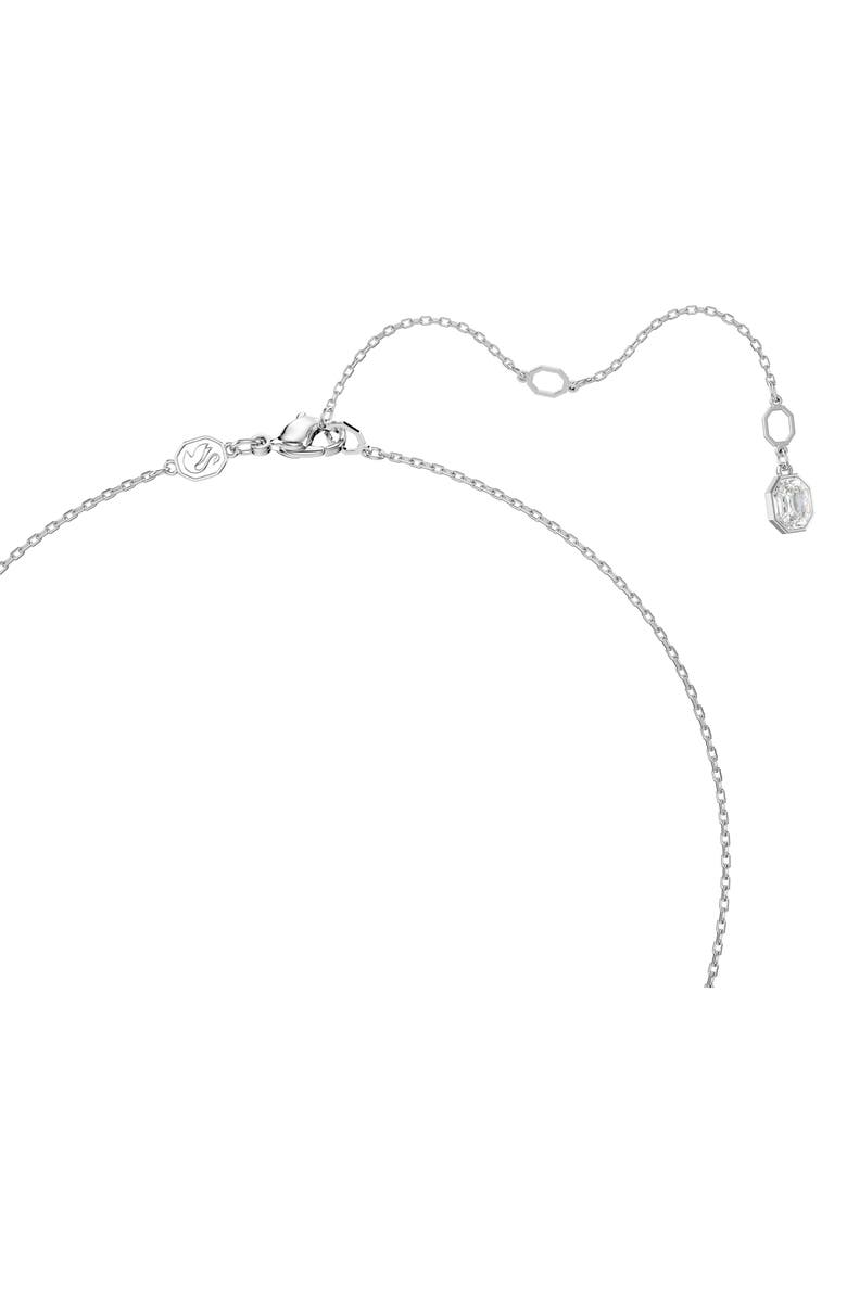 Swarovski Dextera Open Circle Pendant Necklace, Alternate, color, White/ Silver