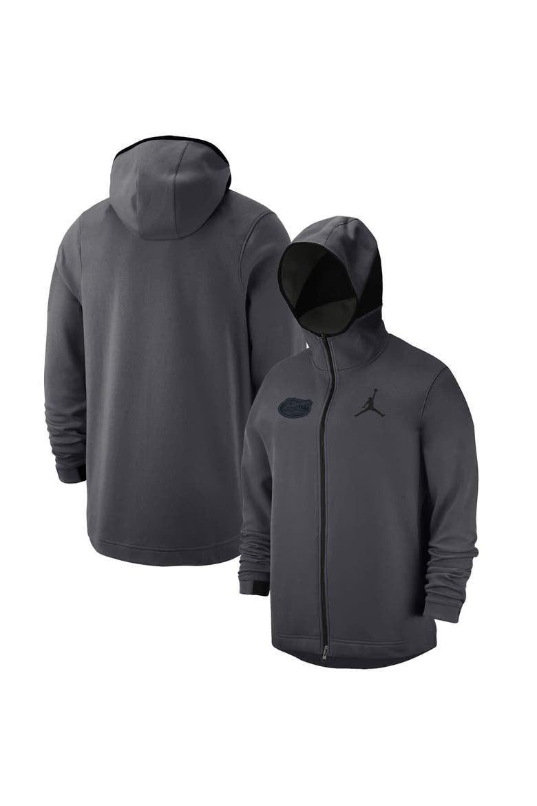Men's Jordan Brand Anthracite Florida Gators Tonal Showtime Full-Zip Hoodie, Main, color, Anthracite