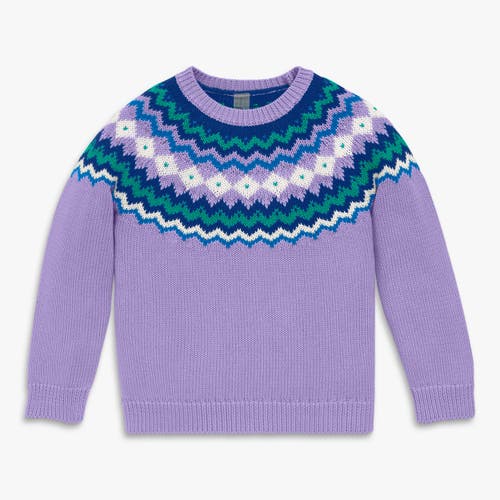 Primary Kids Fair Isle Sweater In Purple