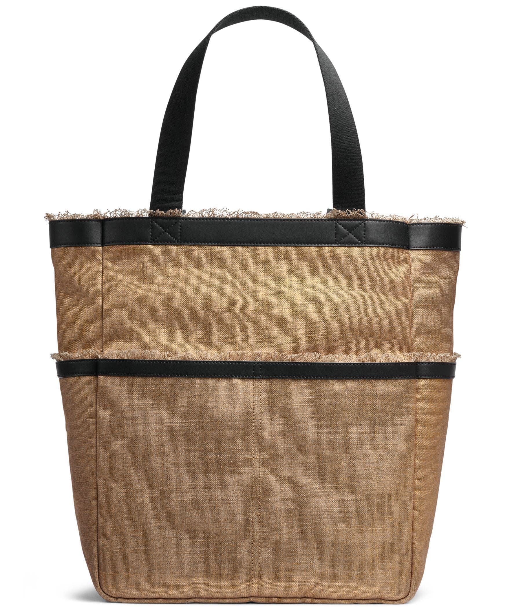 Donna Karan New York Lido Metallic Canvas Tote, Alternate, color, Gold
