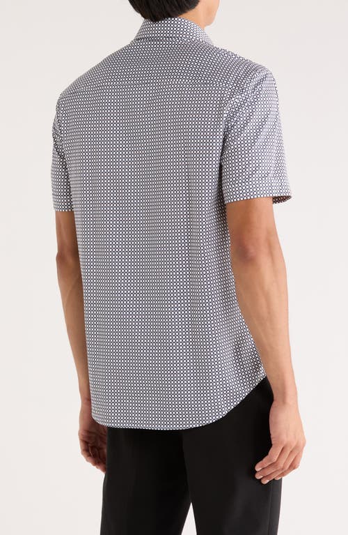 Bugatchi Miles Ooohcotton® Short Sleeve Button-up Shirt In White