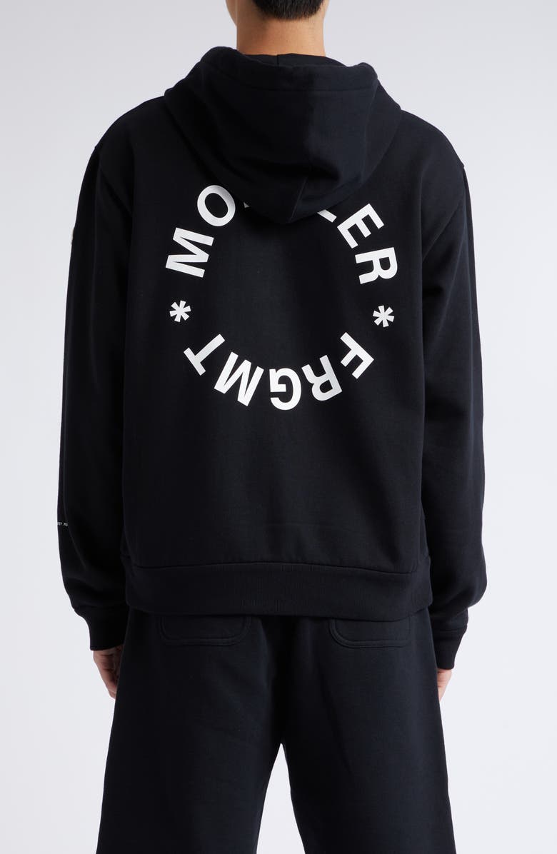Moncler Genius x FRGMT Logo Graphic Zip Hoodie, Alternate, color, 