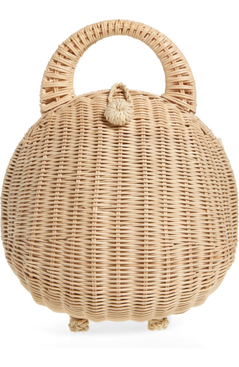 Cult Gaia Millie Rattan Top Handle Bag, Main, color,