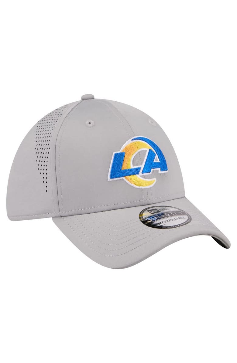 New Era Men's New Era Gray Los Angeles Rams Perforated 39THIRTY Flex Hat, Alternate, color, Gray