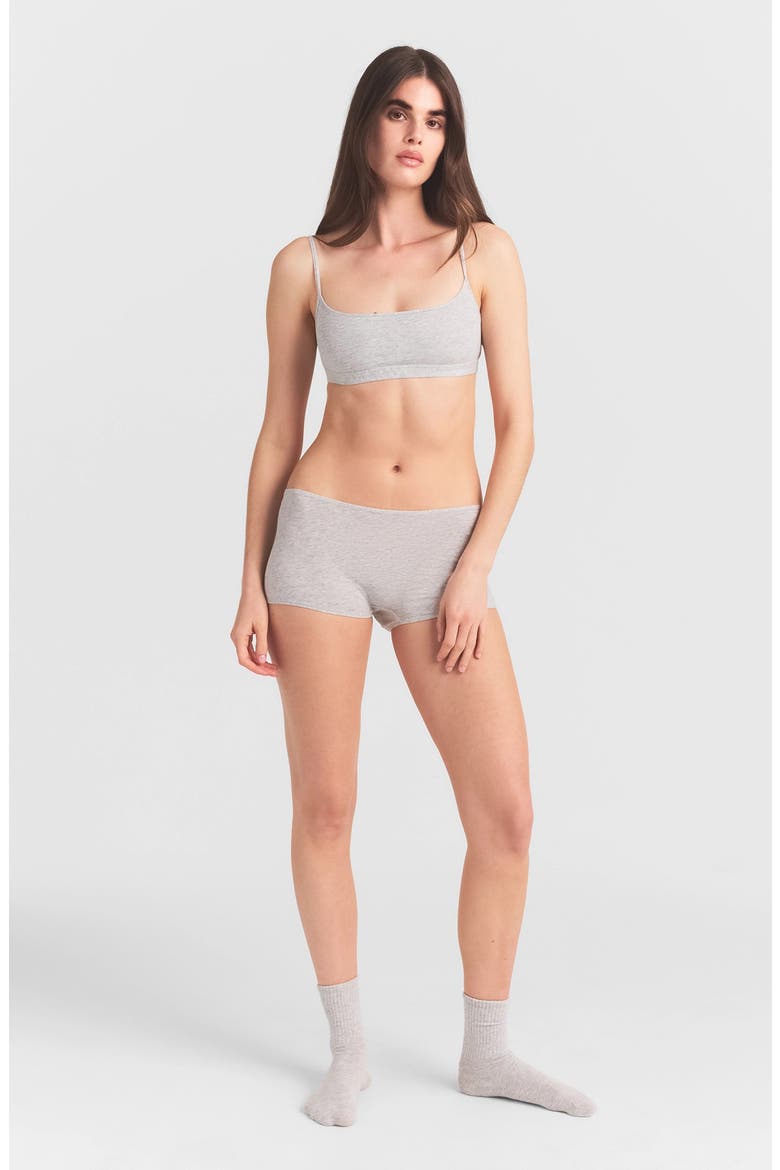 Everyday Cotton Boyshorts, Alternate, color, LIGHT HEATHER GREY