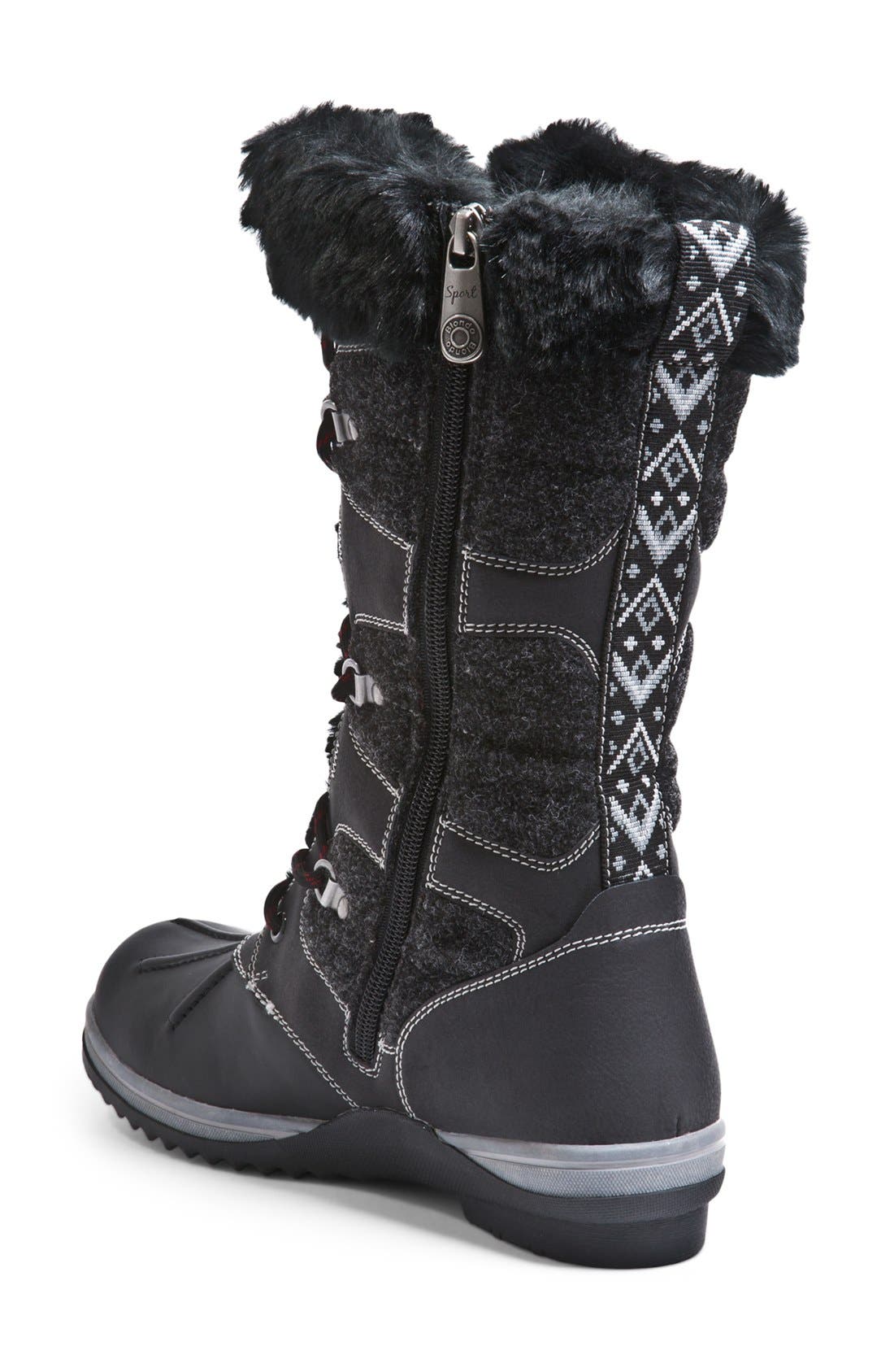 'Sasha' Waterproof Snow Boot, Alternate, color, BLACK
