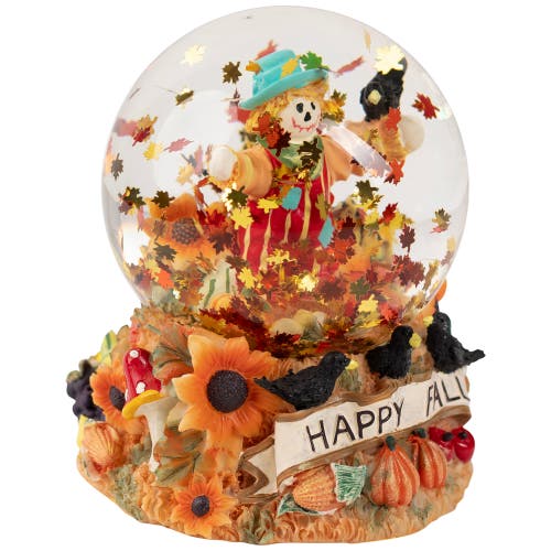 Northlight Scarecrow Happy Fall Harvest Snow Globe In Multi