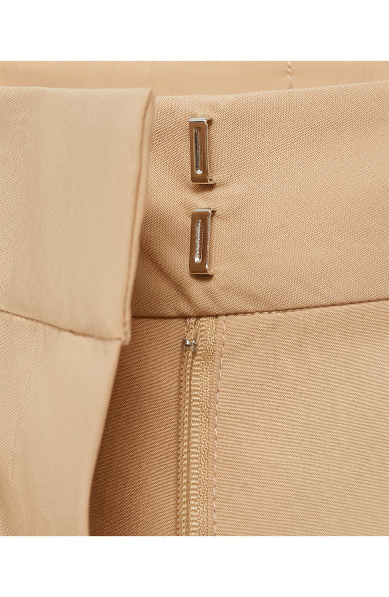 MANGO Straight Leg Crop Pants, Alternate, color, Medium Brown