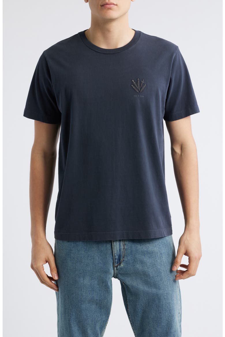 Dagger Embroidered Cotton Graphic T-Shirt, Main, color, WASHED BLACK