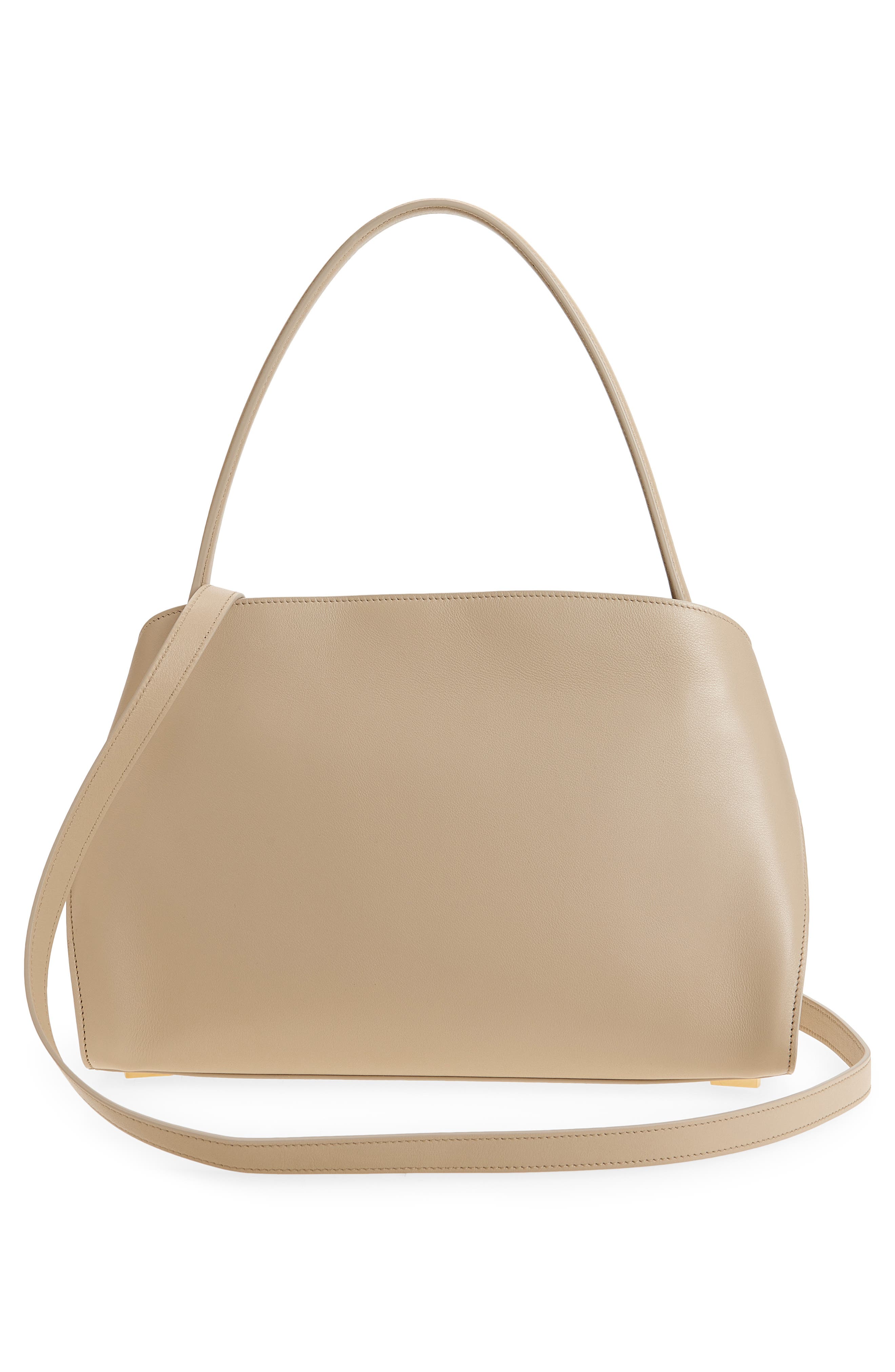 Small Hug Leather Shoulder Bag, Alternate, color, STONE BURNT OCRA
