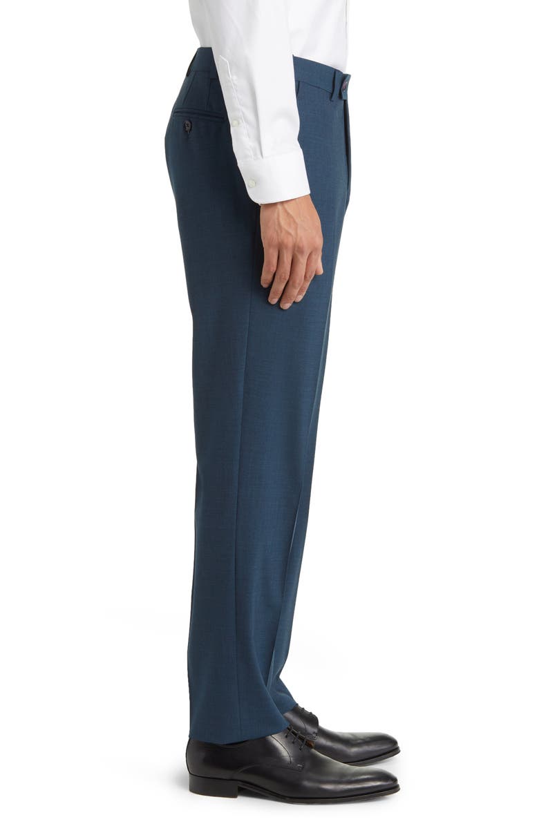 Ted Baker London Jerome Soft Constructed Stretch Wool Dress Pants, Alternate, color, Teal
