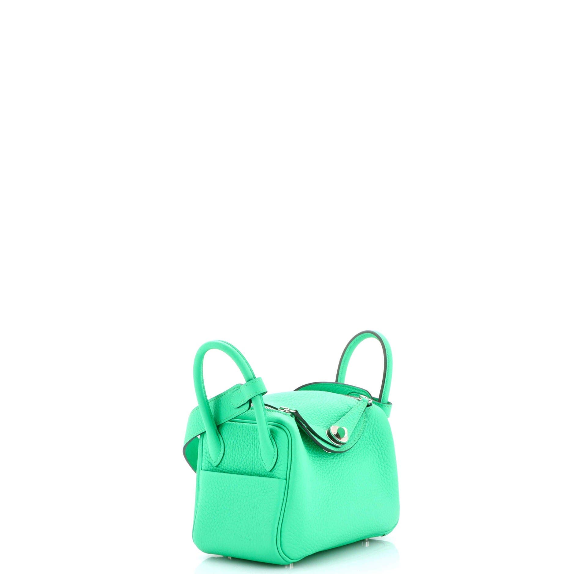 Pre-Owned Hermes Lindy Bag Clemence Mini, Alternate, color, Vert Comics