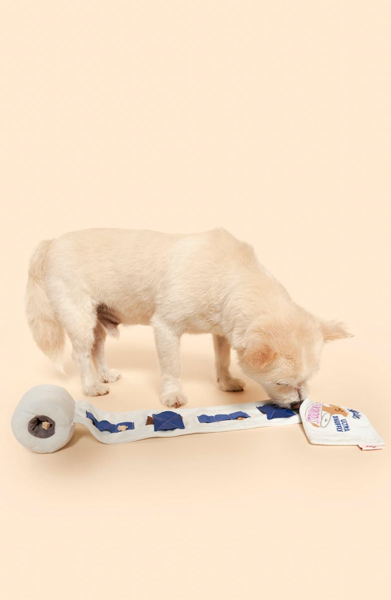 the furryfolks Toilet Paper Nosework Toy, Alternate, color, White
