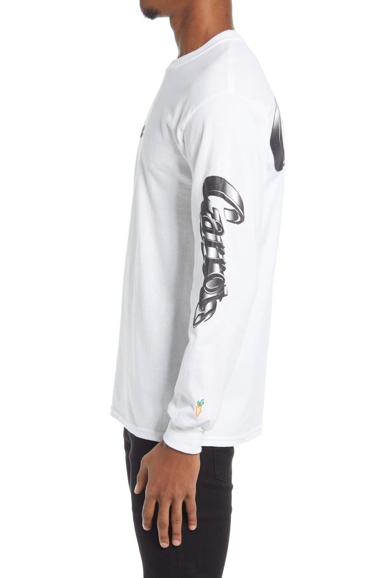 Warped Long Sleeve Men's Graphic Tee, Alternate, color, WHITE