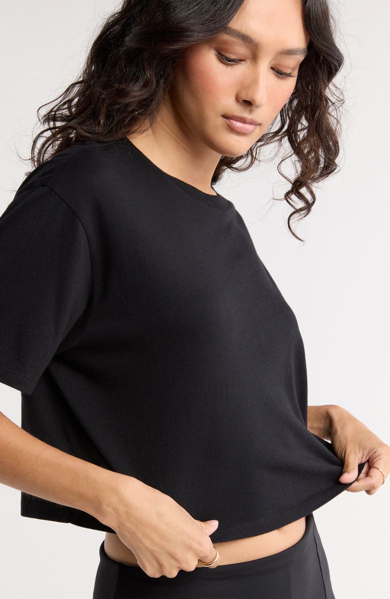 Abound Boxy Crop T-Shirt, Alternate, color, Black