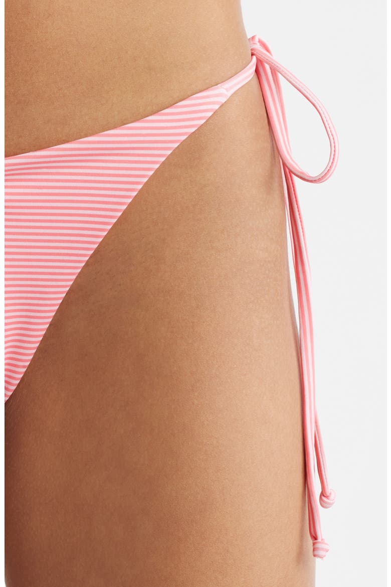 Belle Stripe Bikini Bottoms, Alternate, color, PINK STRIPE