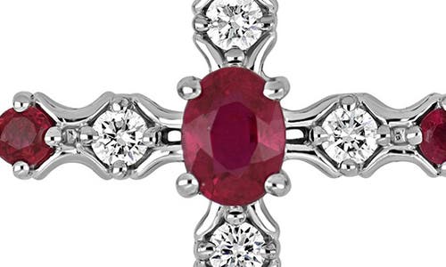 Bony Levy El Mar Diamond & Gemstone Cross Pendant Necklace In Silver