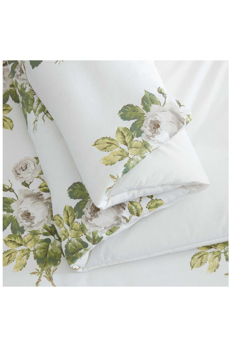 Eloise Floral Cotton Sateen Comforter, Alternate, color, MOONLIGHT GREY