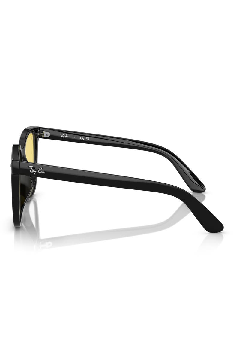 Ray-Ban 57mm Square Sunglasses, Alternate, color, Black / Yellow