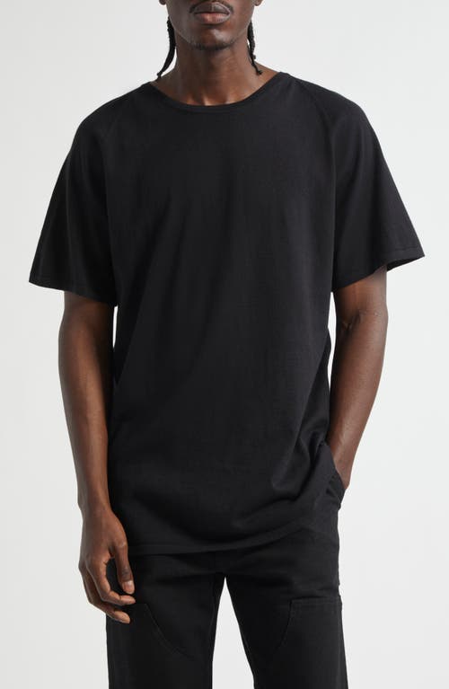 FRENCKENBERGER Raglan Sleeve Cotton & Cashmere T-Shirt in Black  product
