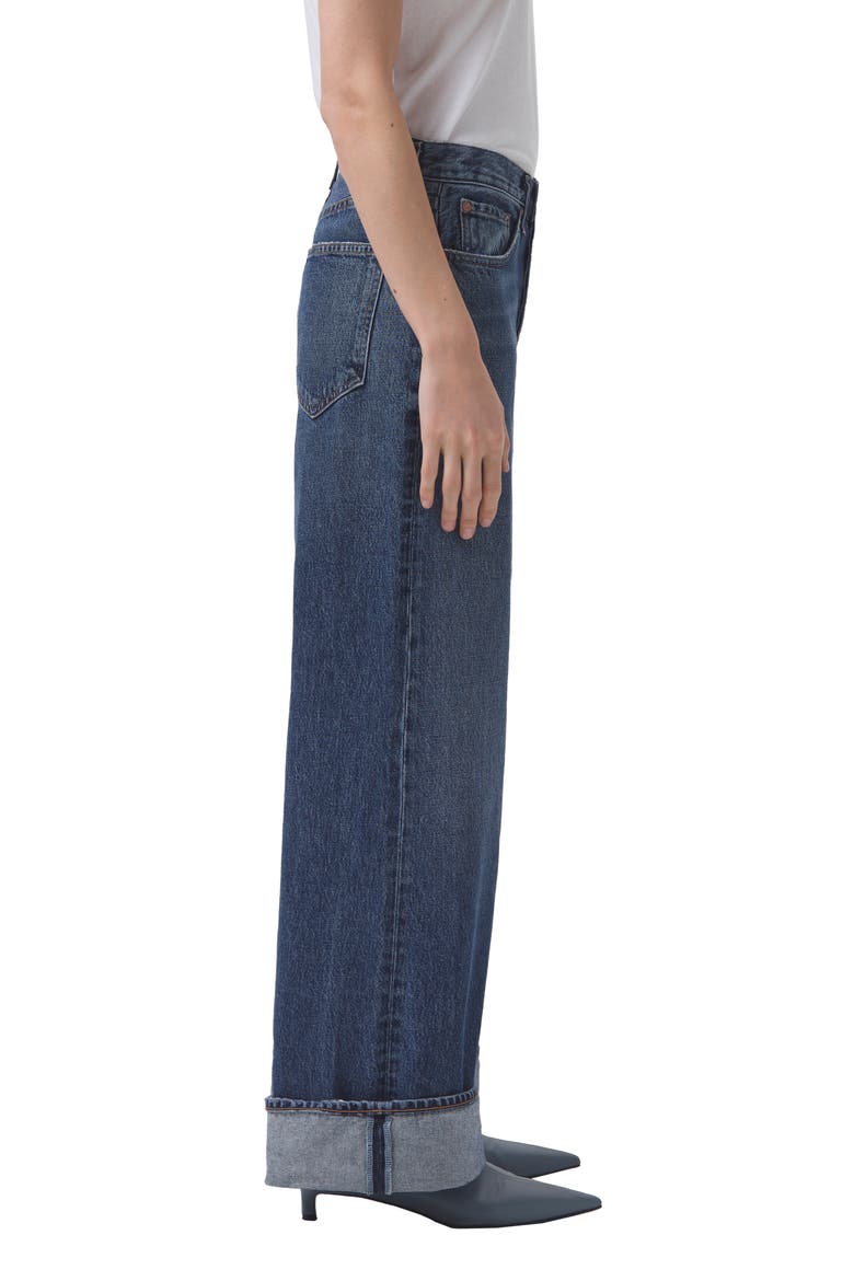 Dame High Waist Wide Leg Organic Cotton Jeans, Alternate, color, CONTROL