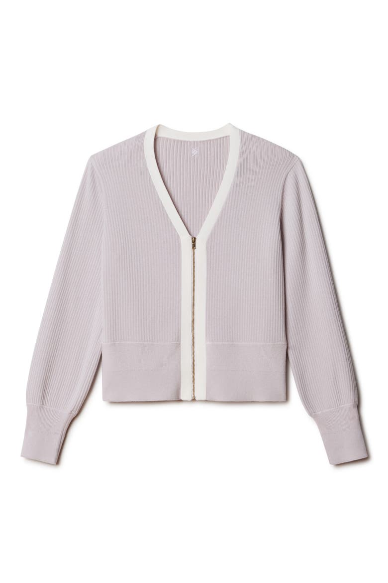 Pars Zip-Up Cardigan, Alternate, color, GREY LAVENDER