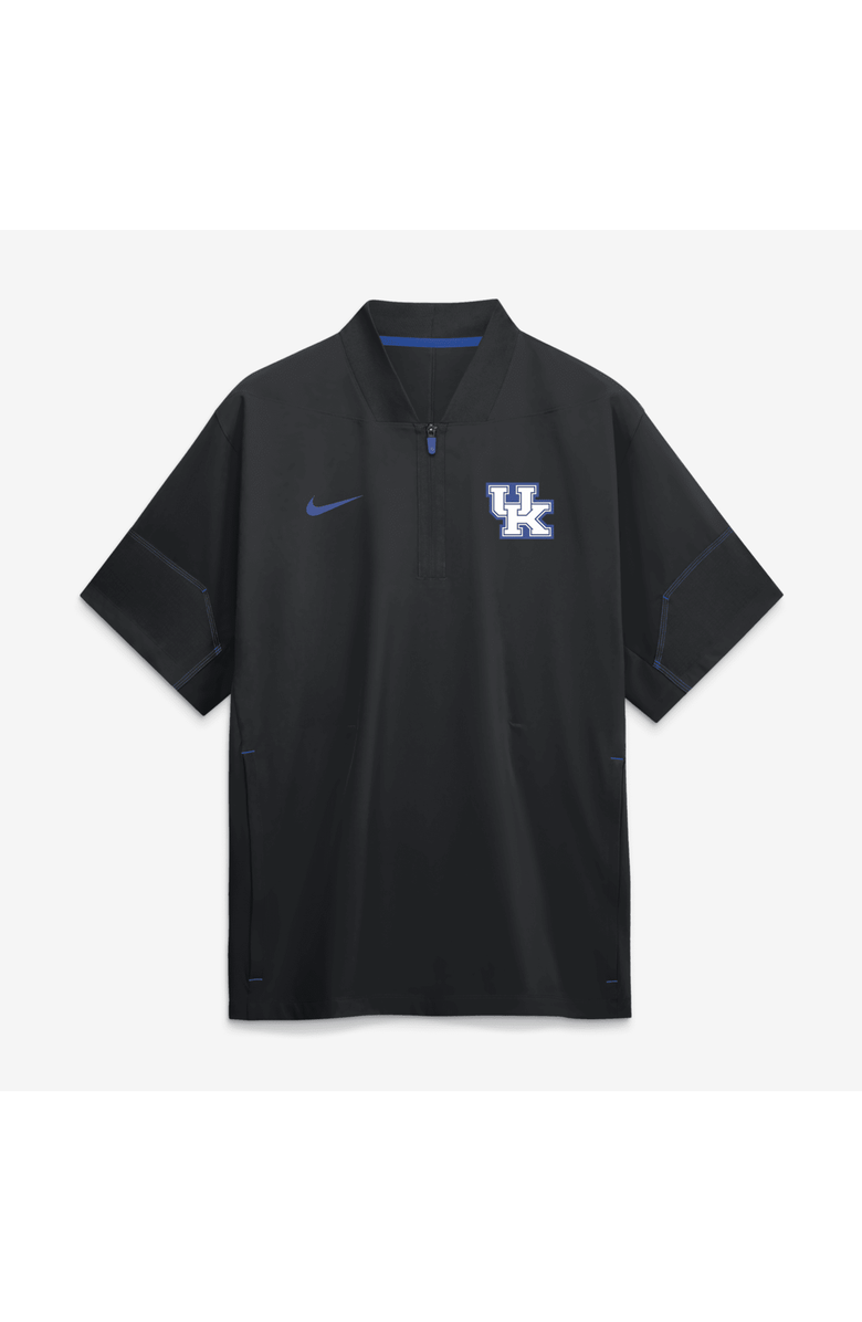 Nike Men's Nike Black Kentucky Wildcats 2026 Sideline Short Sleeve Quarter-Zip Coach Jacket, Main, color, Black