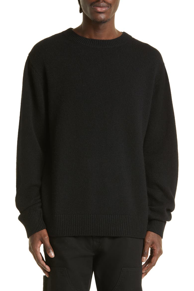 Gender Inclusive Simple Cashmere Sweater, Main, color, BLACK