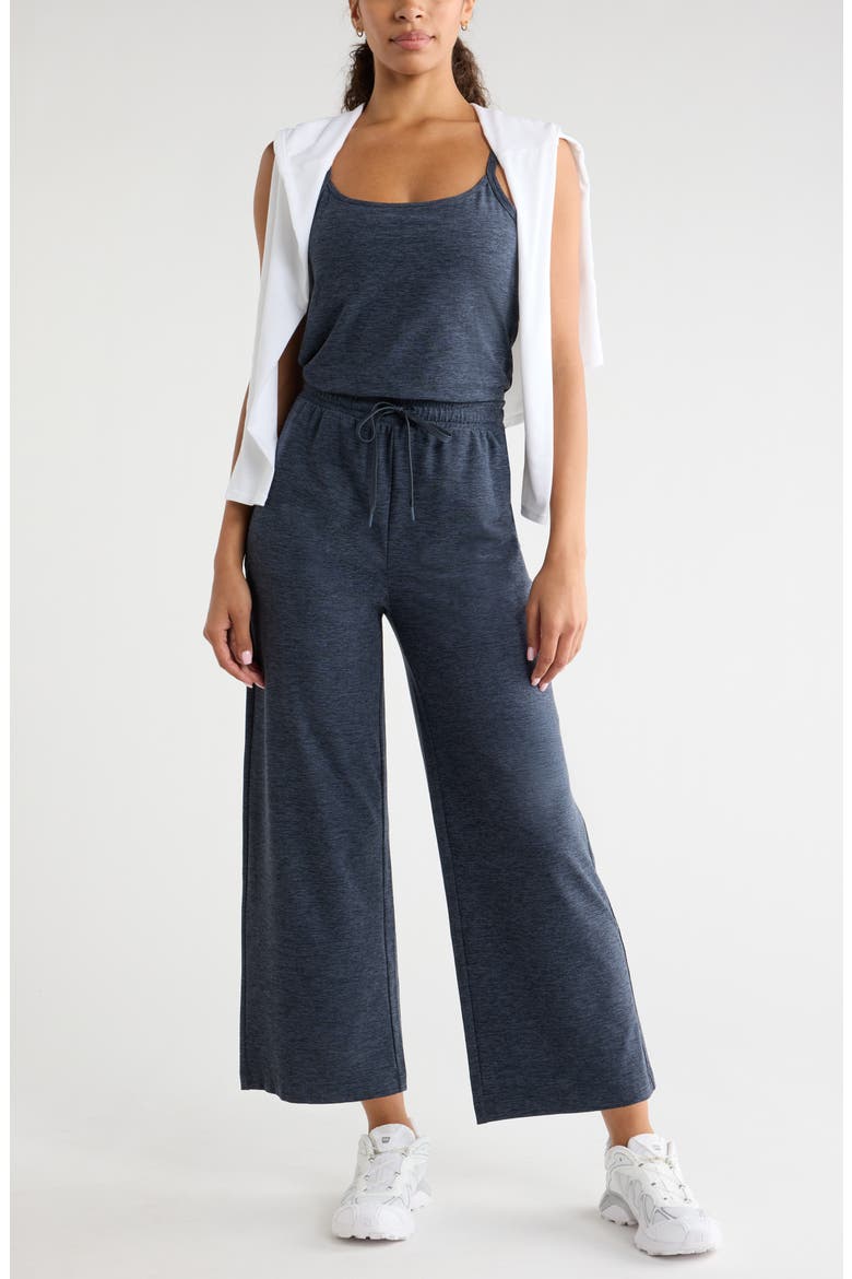Restore Soft Wide Leg Jumpsuit, Alternate, color, NAVY ARMADA MELANGE