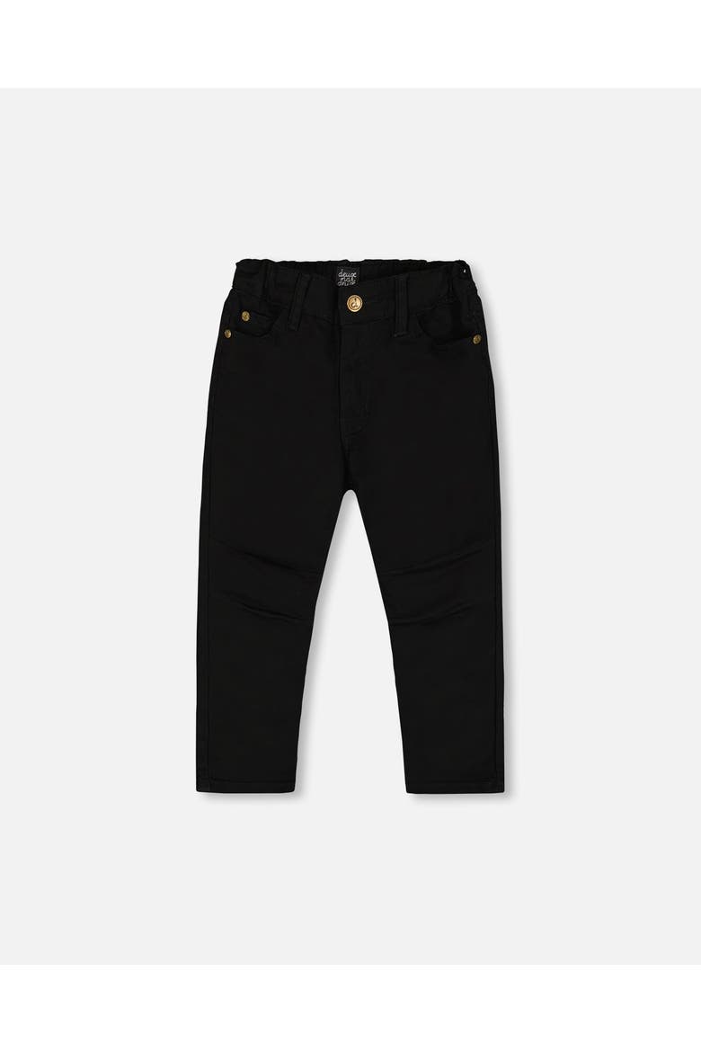 Baby Boy's Stretch Twill Pants Black, Main, color, Anthracite