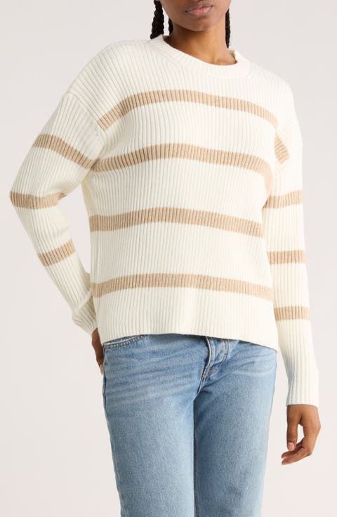 Stripe Rib Knit Sweater