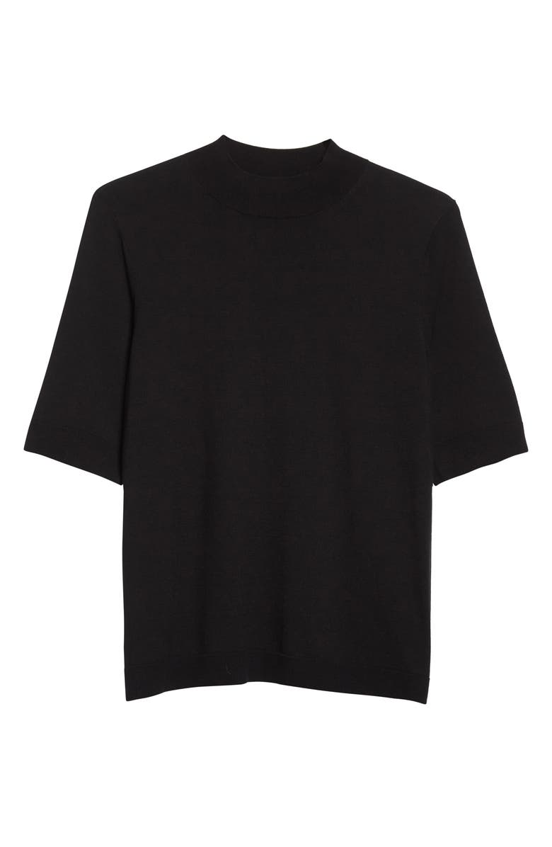 Lafayette 148 New York Mock Neck Short Sleeve Sweater, Alternate, color,