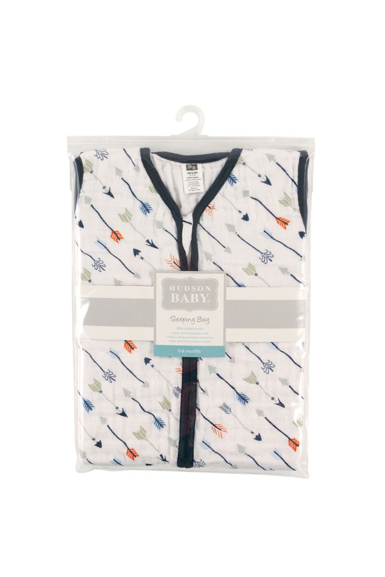Sleeveless Muslin Cotton Wearable Sleeping Bag, Alternate, color, Football