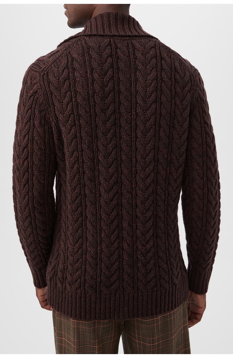 MR TURK Raleigh Cableknit Sweater Coat, Alternate, color, Mudcloth
