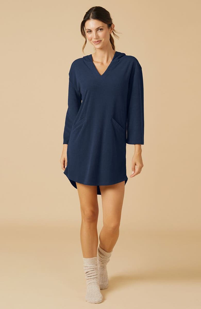 Softies Terry Hooded Lounger, Alternate, color, Midnight