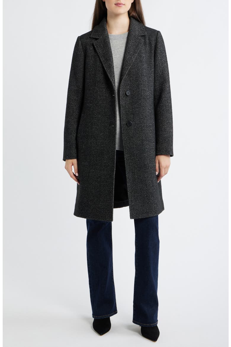 Walker Coat with Hooded Bib Inset, Alternate, color, DARK CHARCOAL HERRING