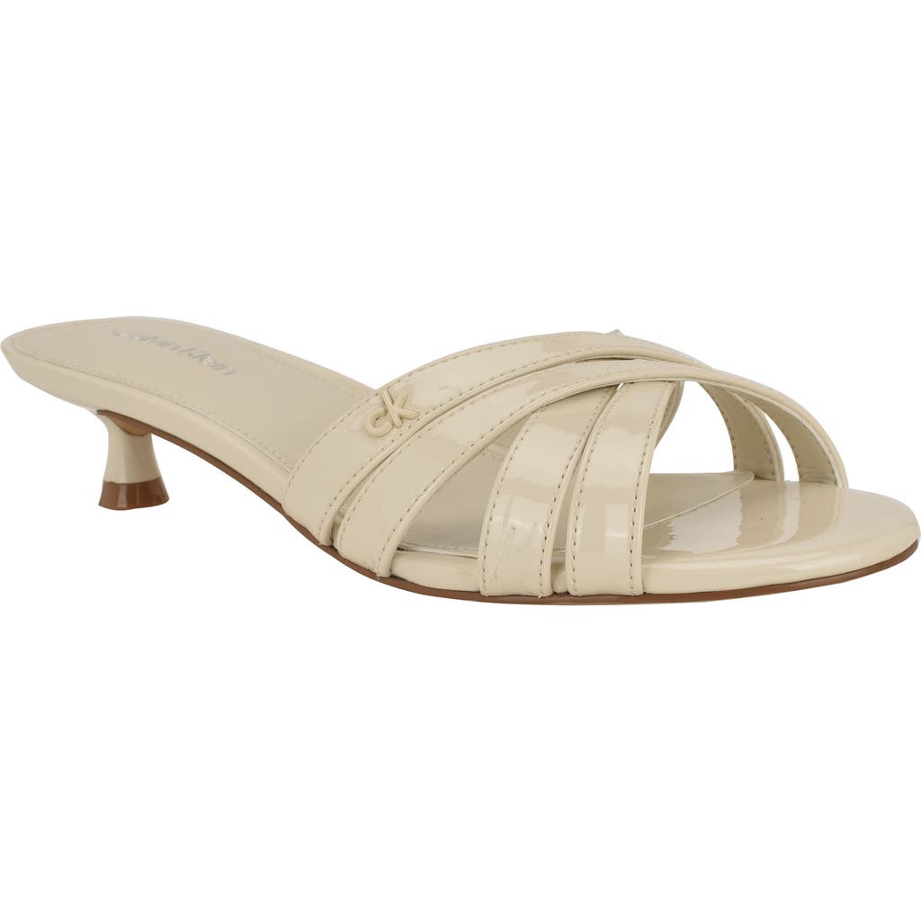 CALVIN KLEIN CALVIN KLEIN GABBIE KITTEN HEEL SLIDE SANDAL