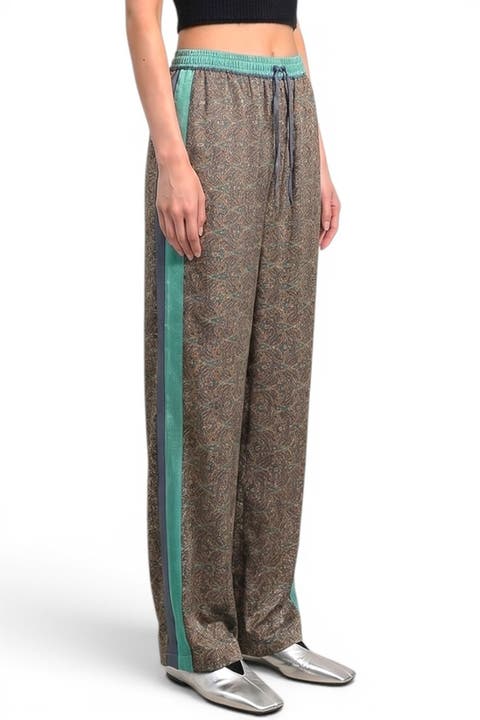 Paisley Motif Pant With Stripe