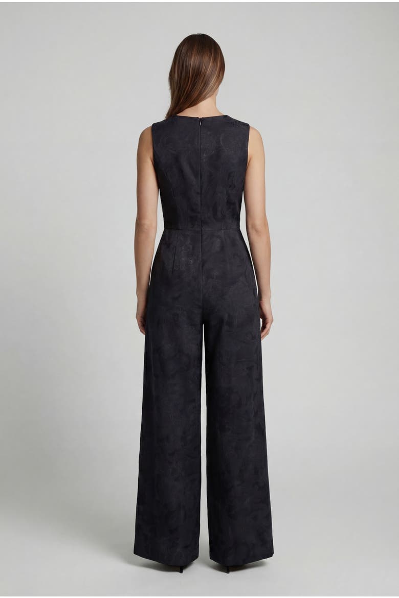 Paisley Explosion Womens Tailored Jumpsuit, Alternate, color, PAISLEY EXPLOSION BLACK