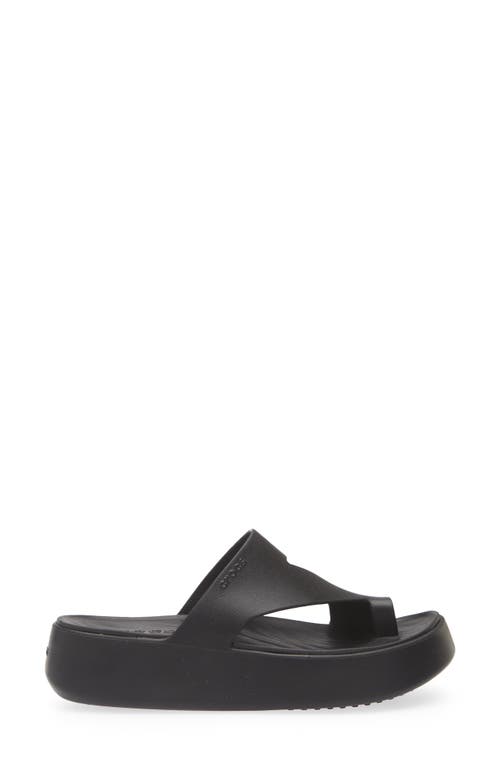 Crocs Getaway Toe Loop Platform Sandal In Black