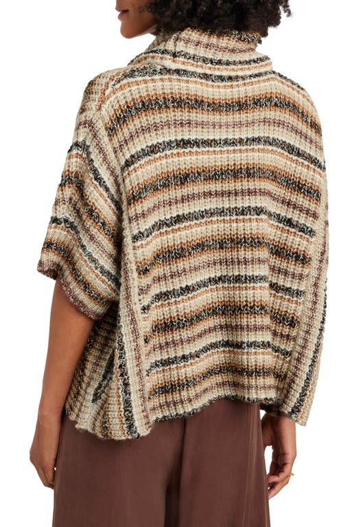 Splendid Jeanette Sweater Poncho In Spice Multi