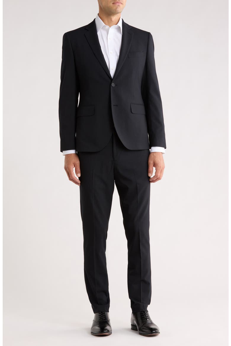 Extra Trim Fit Suit, Main, color, BLACK ROCK