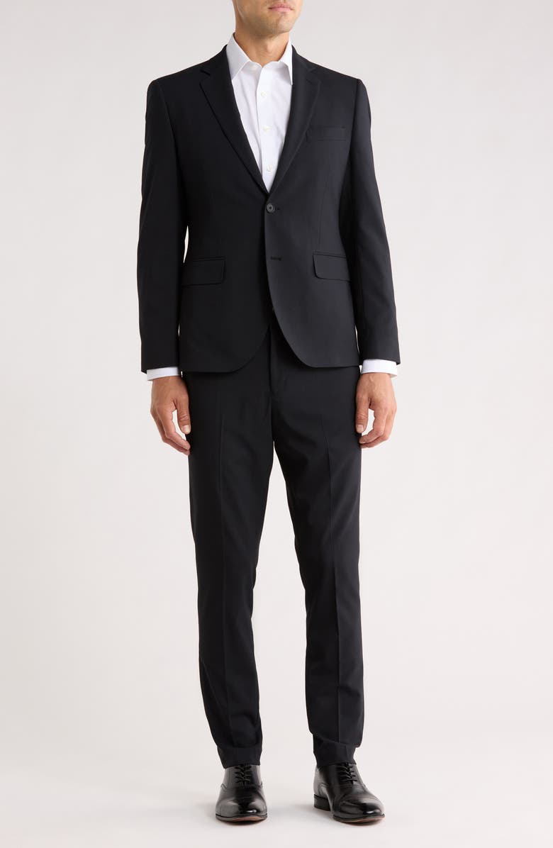 NORDSTROM RACK Extra Trim Fit Suit, Main, color, Black Rock
