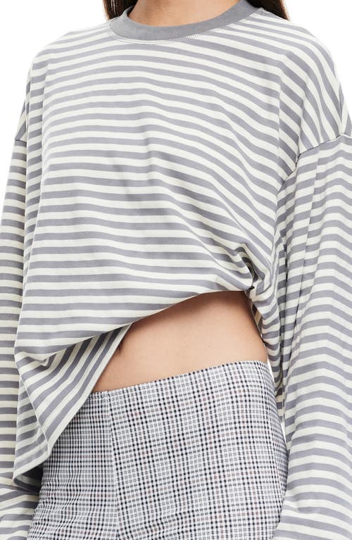Lioness Bloom Stripe Top In Gray