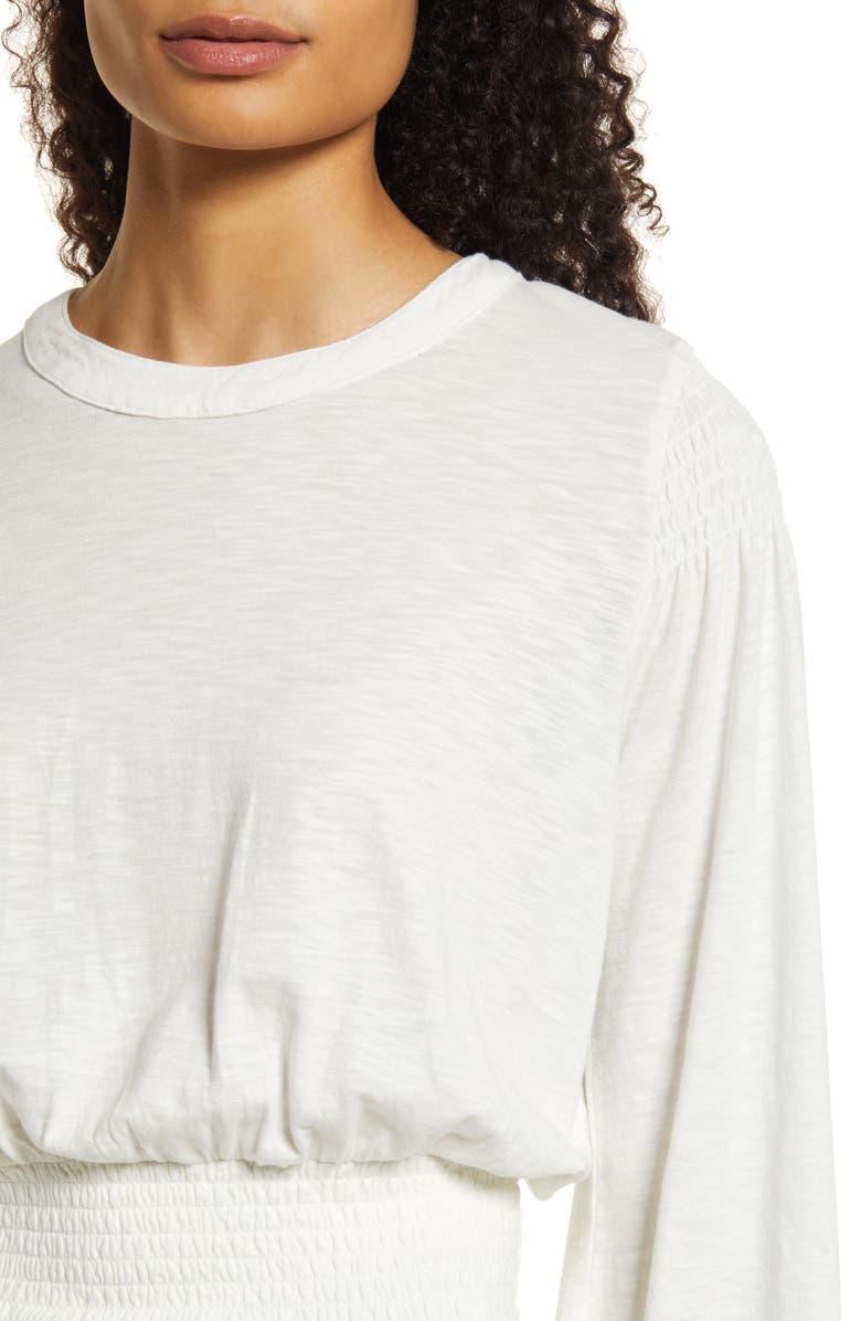 1.STATE Smocked Top, Alternate, color, Toasted Ivory