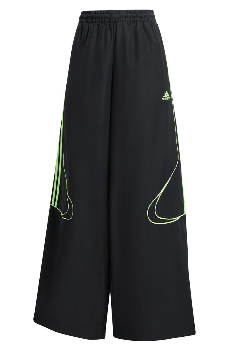 adidas Teamgeist Recycled Polyester Track Pants, Alternate, color, Black/ Signal Green